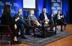 Five people on stage 